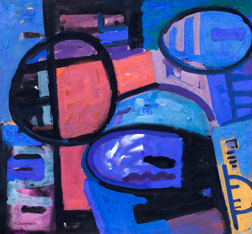 Karel Bleijenberg 1913-1981 abstracte compositie Kunsthandel Dick Zeeman